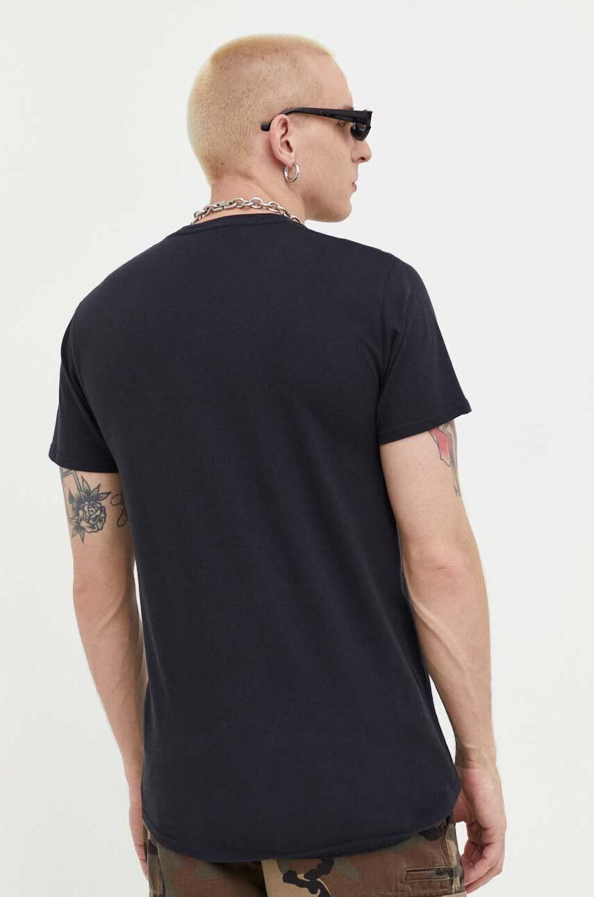 Hollister Co. tricou din bumbac culoarea albastru marin - Pled.ro