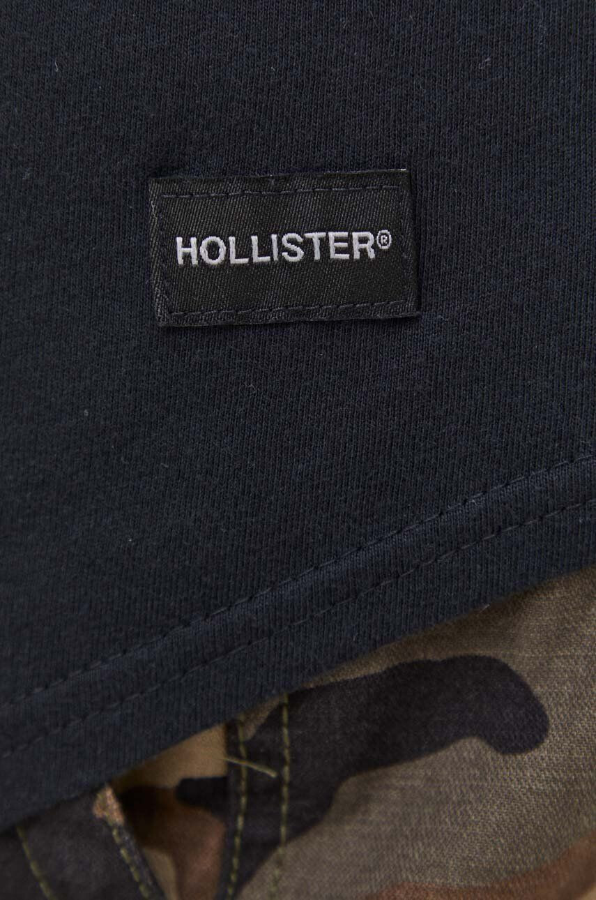 Hollister Co. tricou din bumbac culoarea albastru marin - Pled.ro