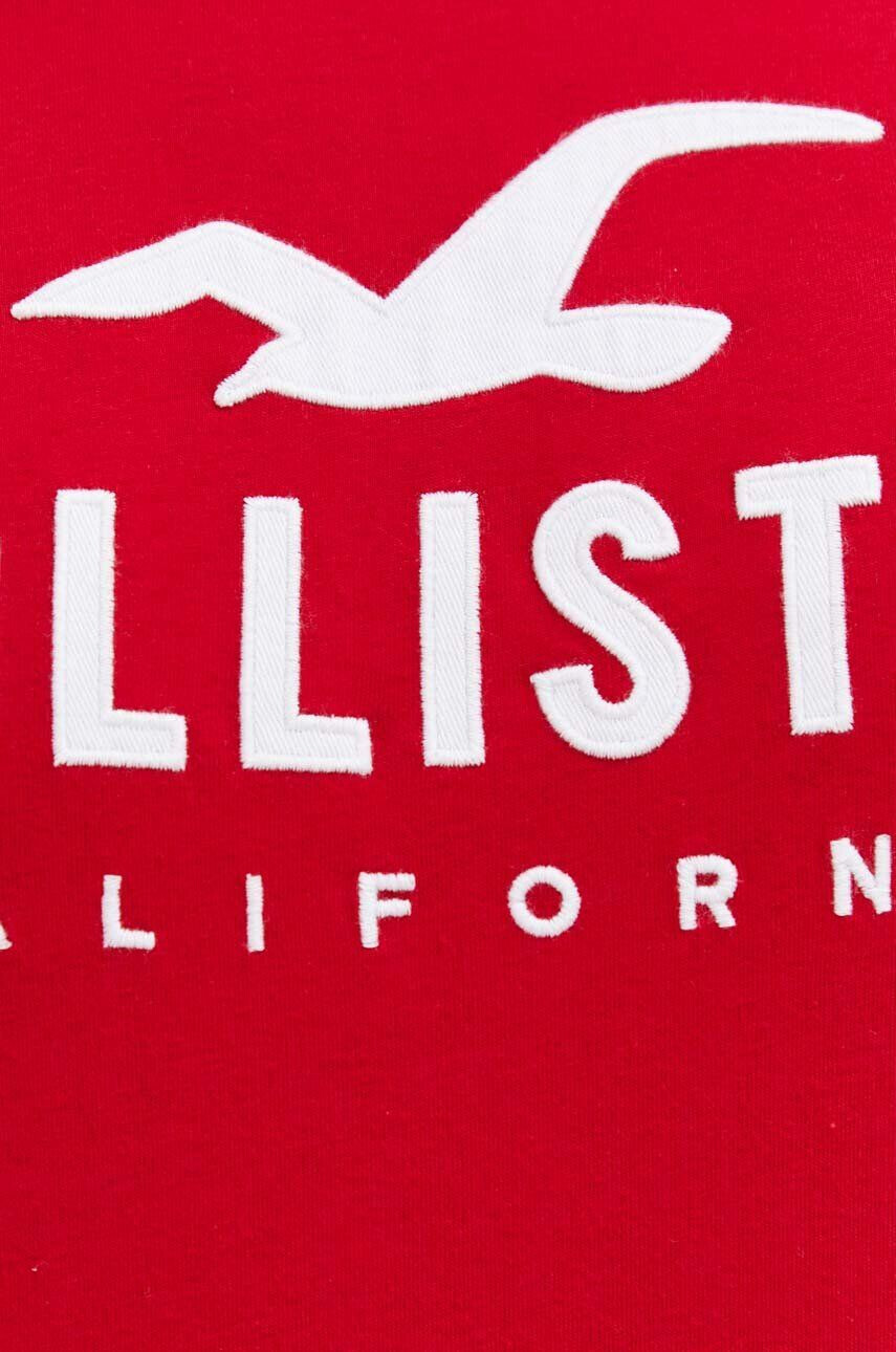 Hollister Co. tricou din bumbac culoarea alb - Pled.ro