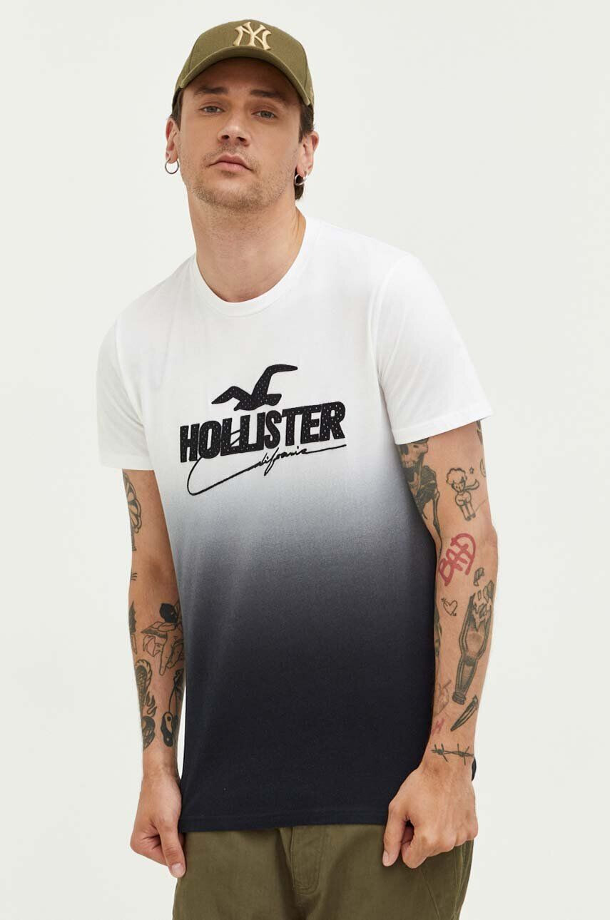 Hollister Co. tricou din bumbac culoarea negru modelator - Pled.ro