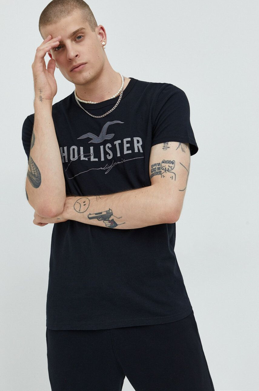 Hollister Co. tricou din bumbac - Pled.ro