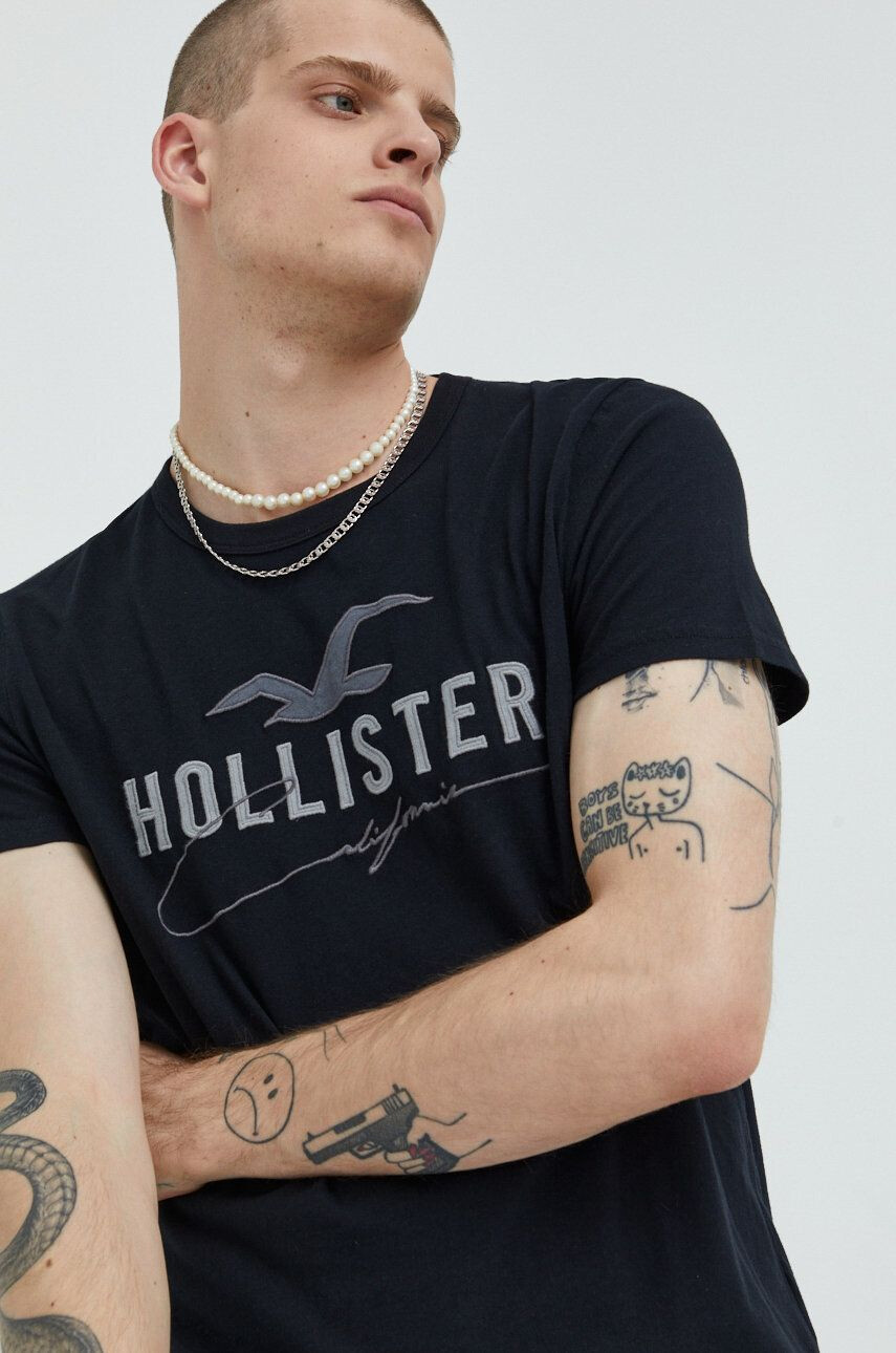 Hollister Co. tricou din bumbac - Pled.ro