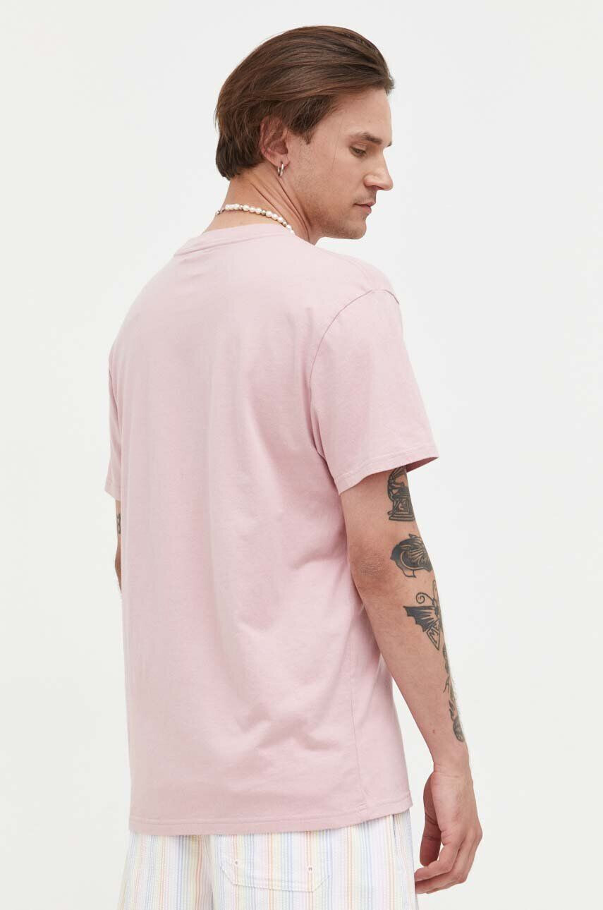 Hollister Co. tricou din bumbac culoarea roz neted - Pled.ro