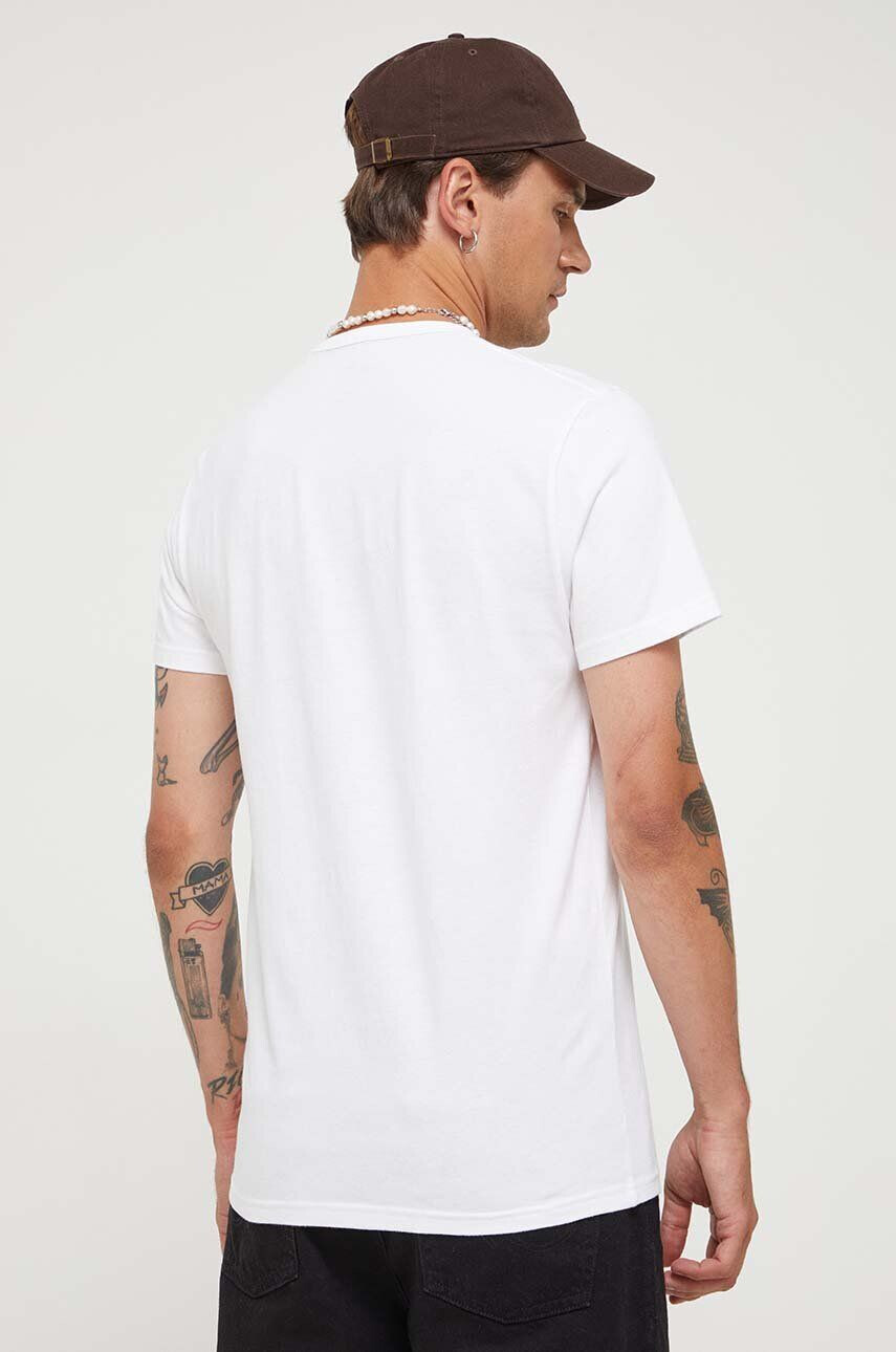 Hollister Co. tricou din bumbac culoarea alb cu imprimeu - Pled.ro