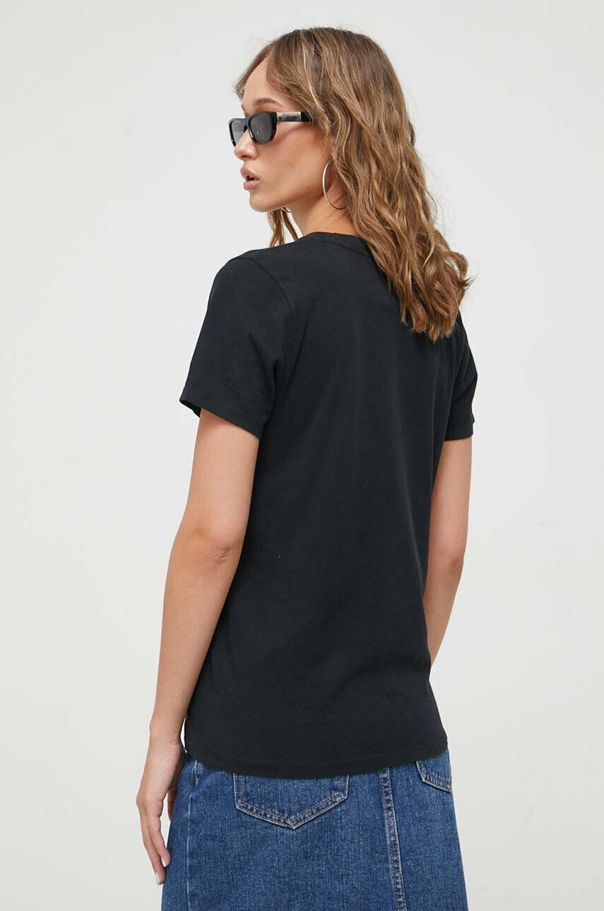 Hollister Co. tricou din bumbac culoarea negru - Pled.ro