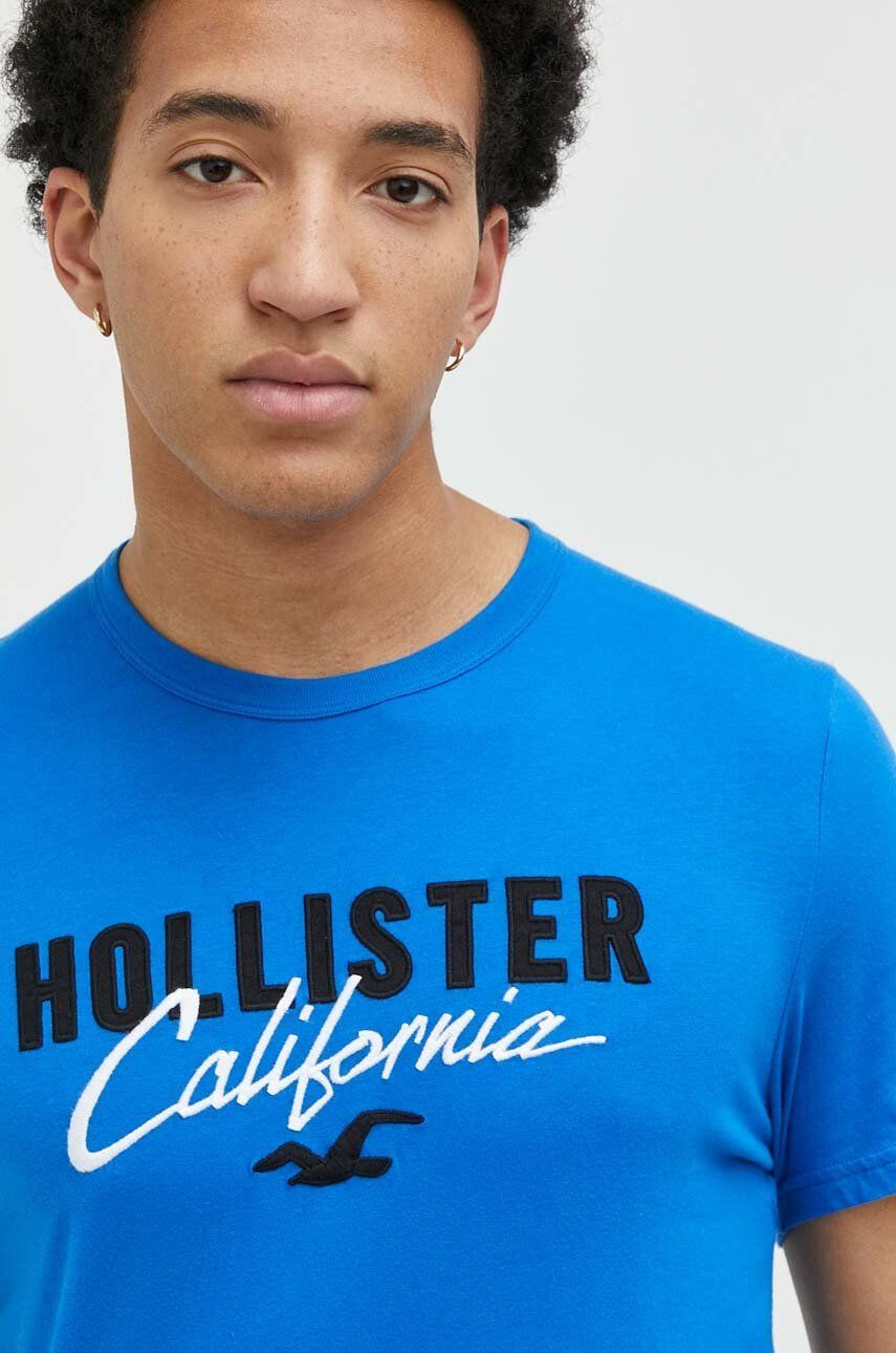 Hollister Co. tricou din bumbac cu imprimeu - Pled.ro