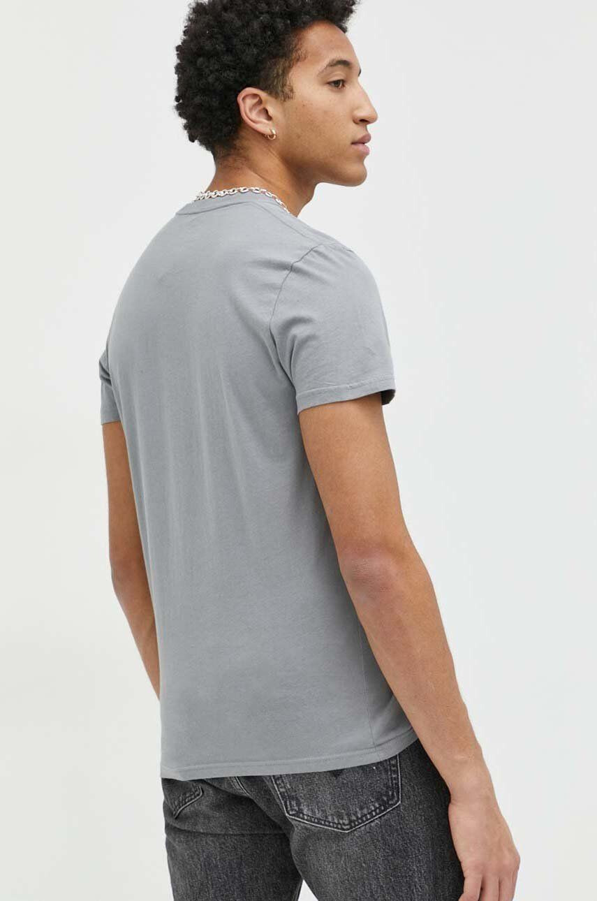 Hollister Co. tricou din bumbac culoarea bej - Pled.ro