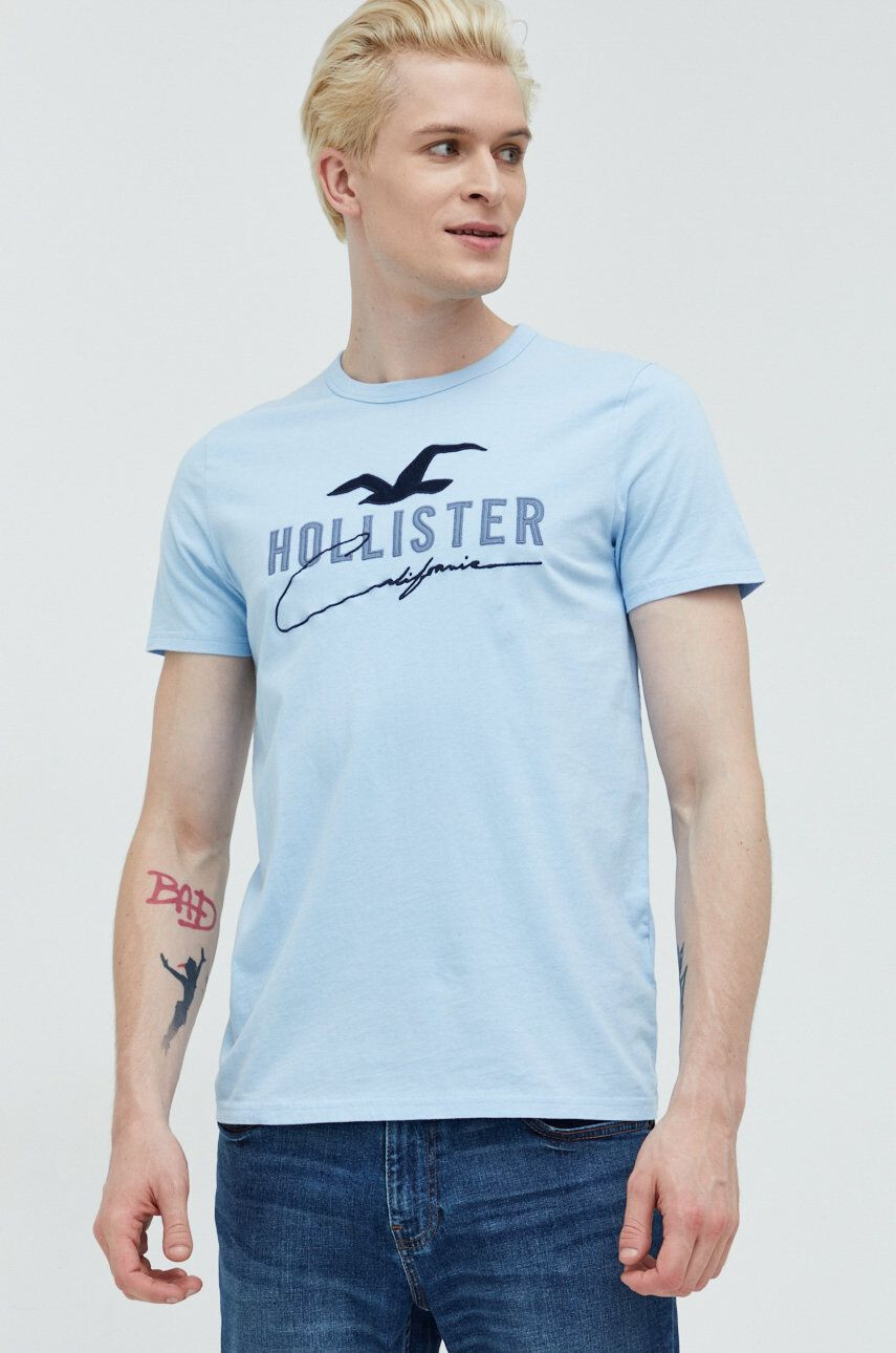 Hollister Co. tricou din bumbac - Pled.ro