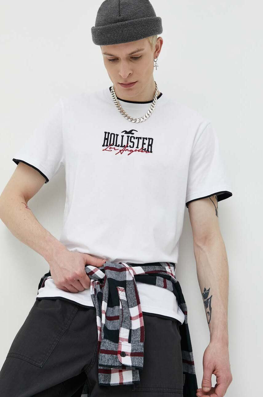 Hollister Co. tricou din bumbac - Pled.ro