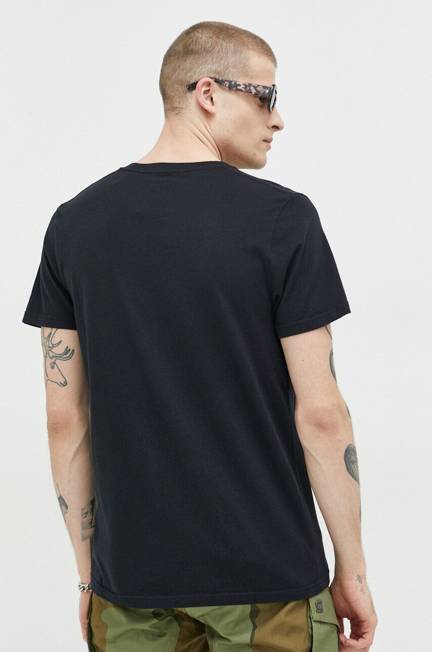 Hollister Co. tricou din bumbac culoarea negru cu imprimeu - Pled.ro