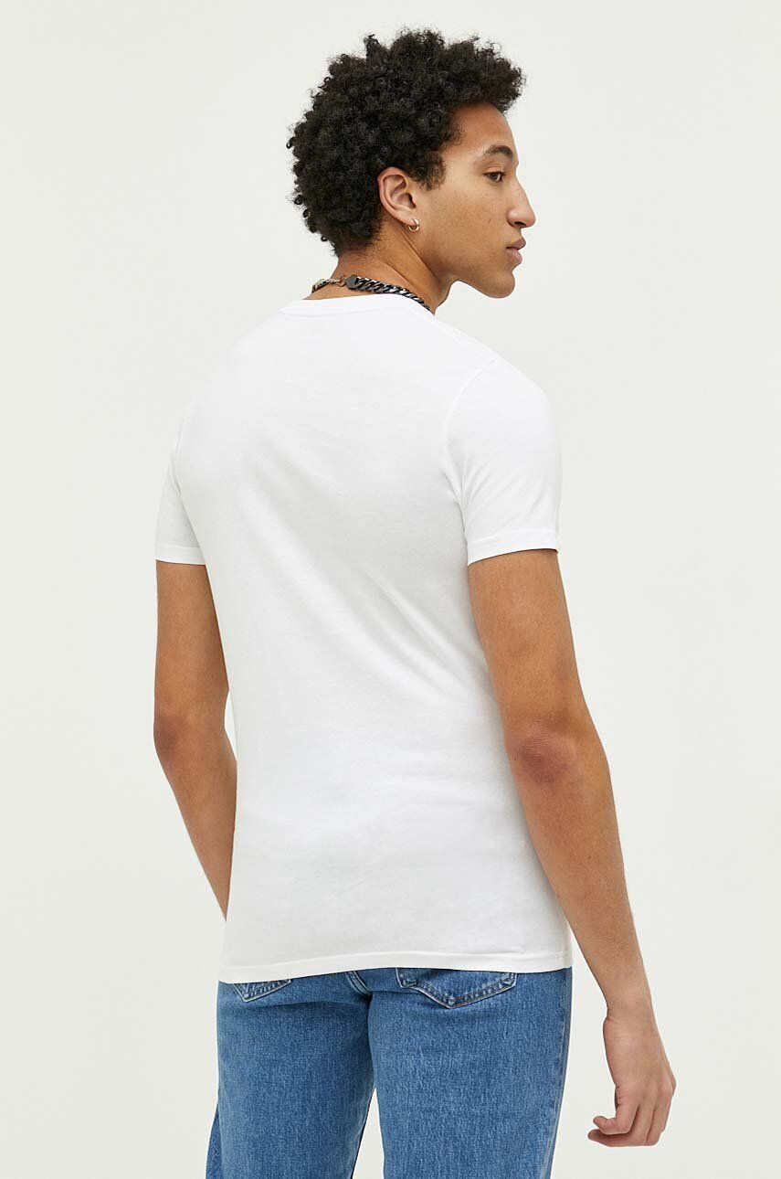 Hollister Co. tricou din bumbac culoarea alb - Pled.ro