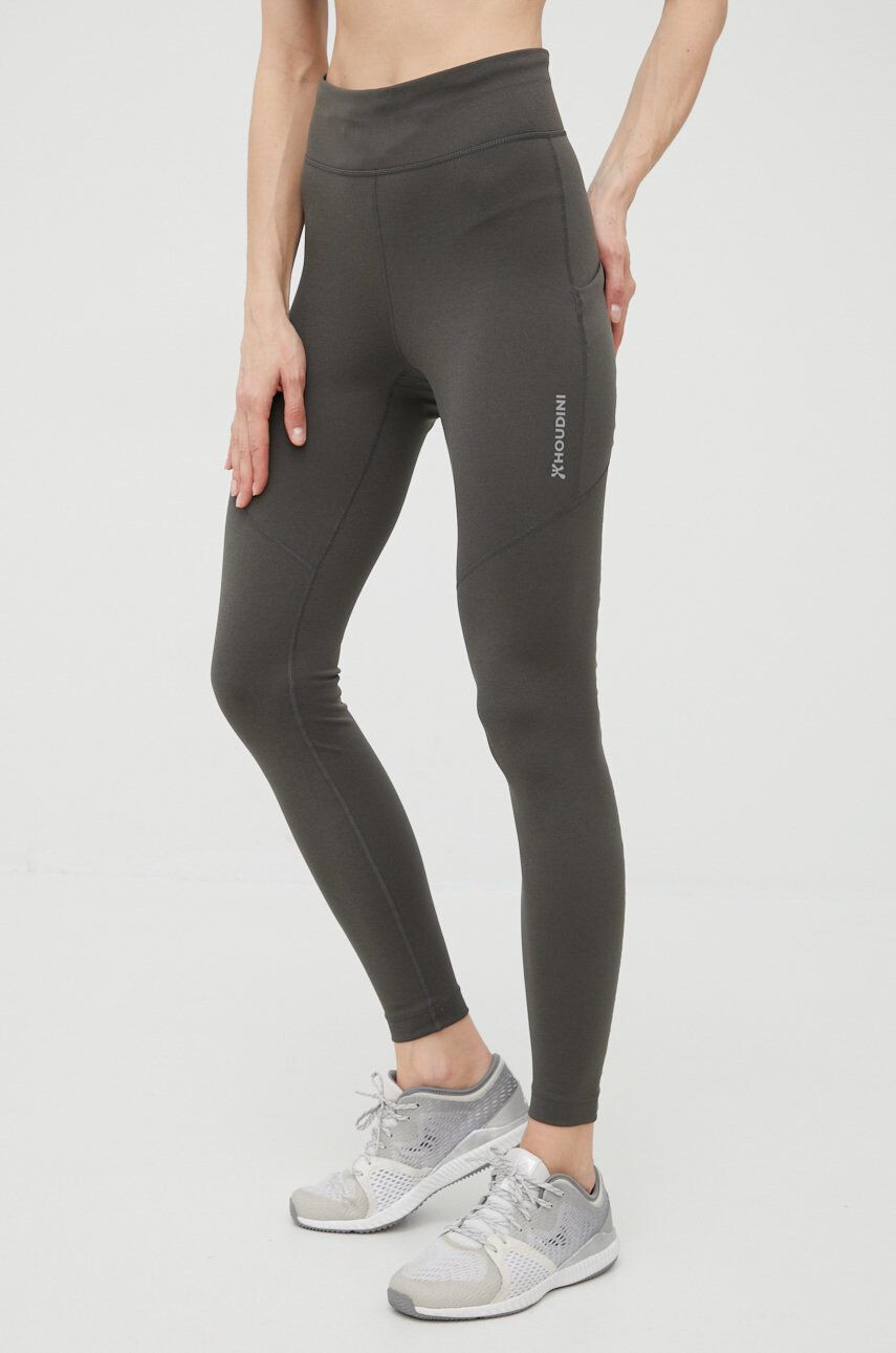 Houdini leggins sport Adventure femei culoarea verde neted - Pled.ro