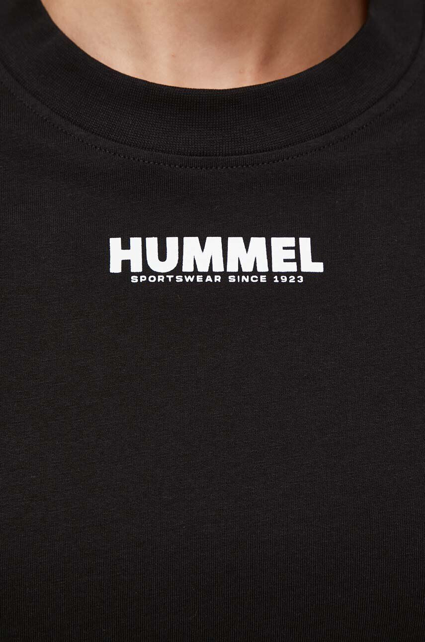 Hummel longsleeve din bumbac culoarea negru - Pled.ro