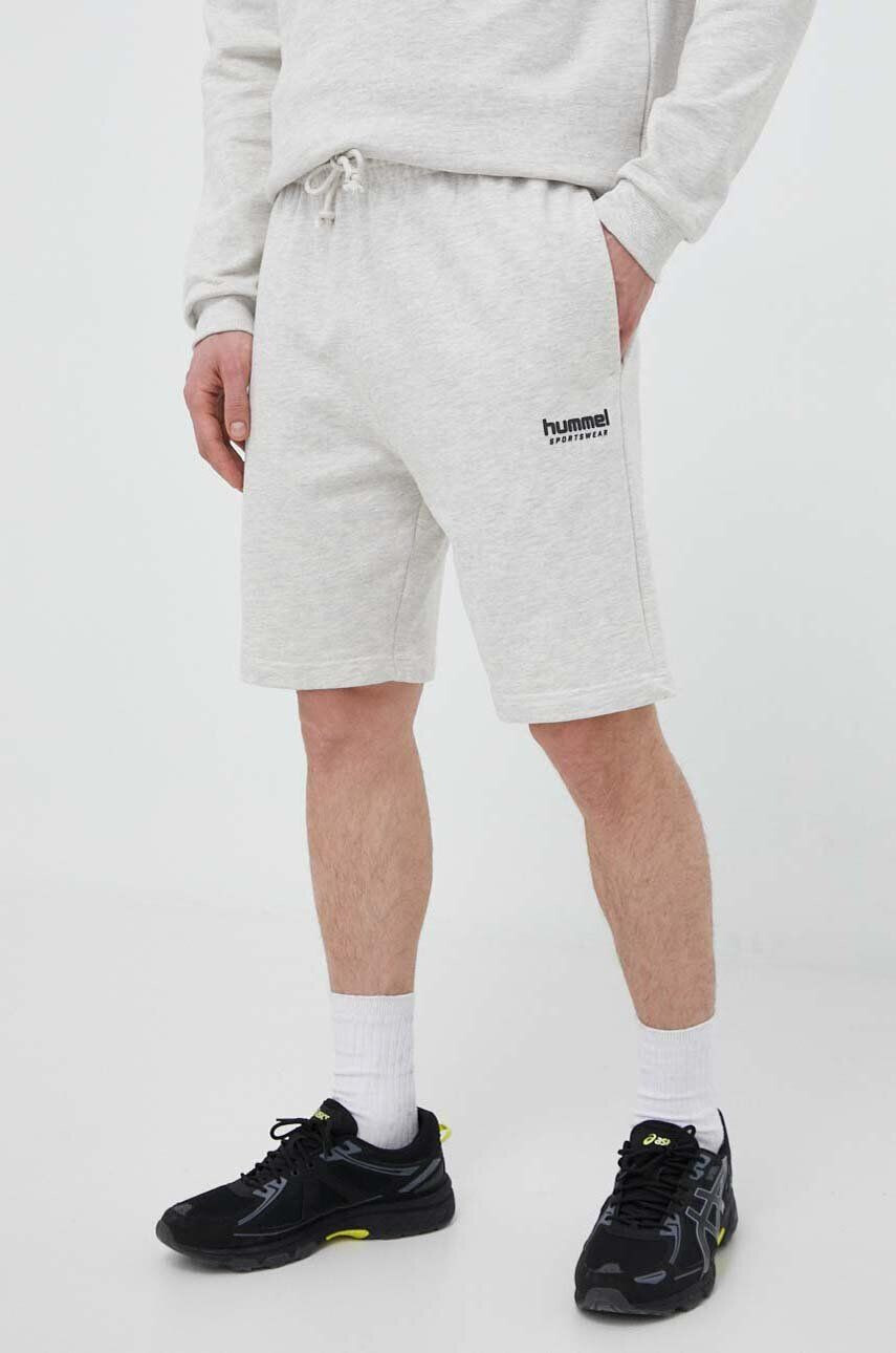 Hummel pantaloni scurti barbati culoarea gri melanj - Pled.ro