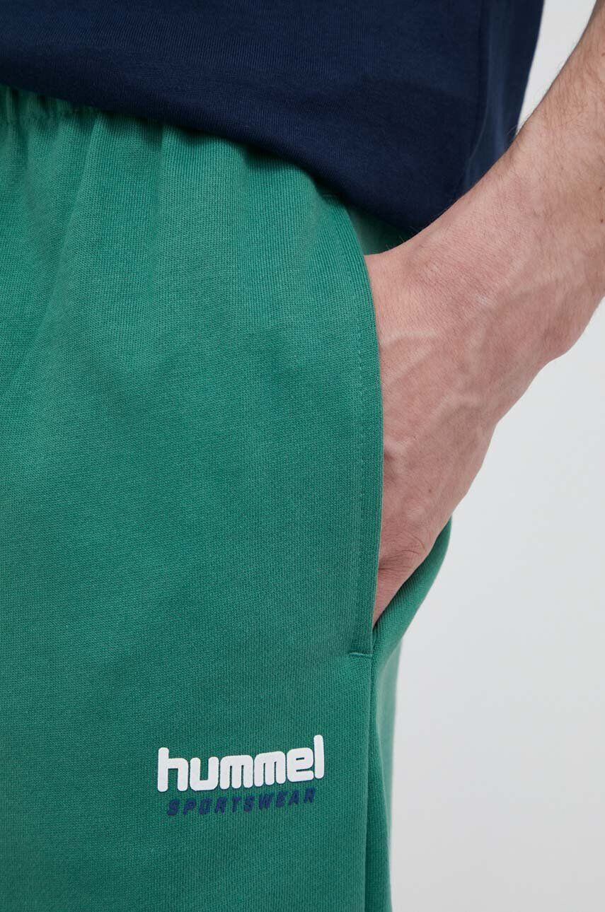 Hummel pantaloni scurti barbati culoarea verde melanj - Pled.ro