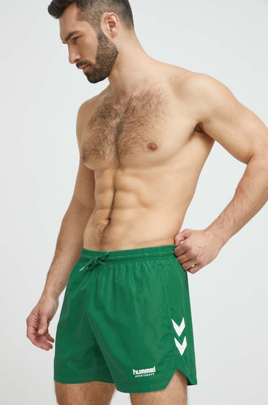 Hummel pantaloni scurti de baie culoarea verde - Pled.ro