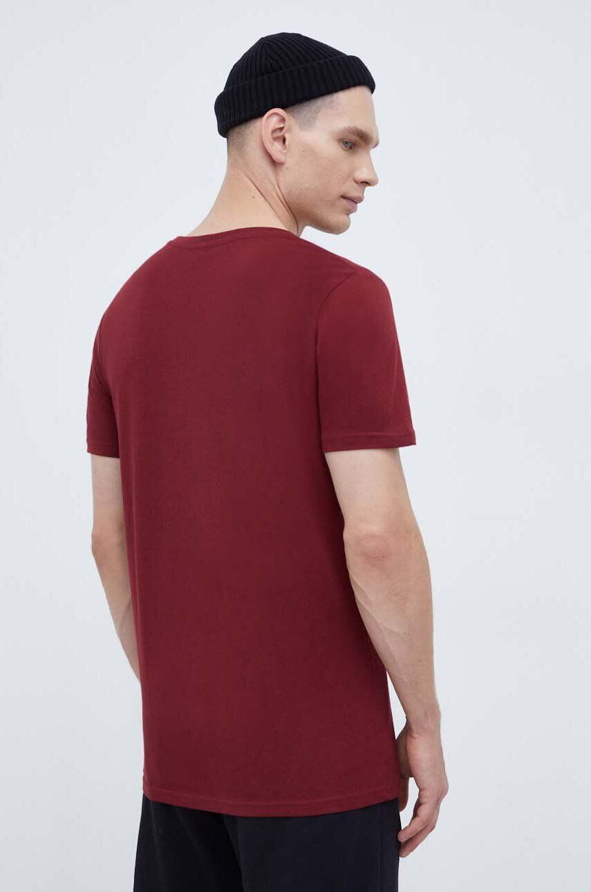 Hummel tricou din bumbac culoarea bordo cu imprimeu - Pled.ro