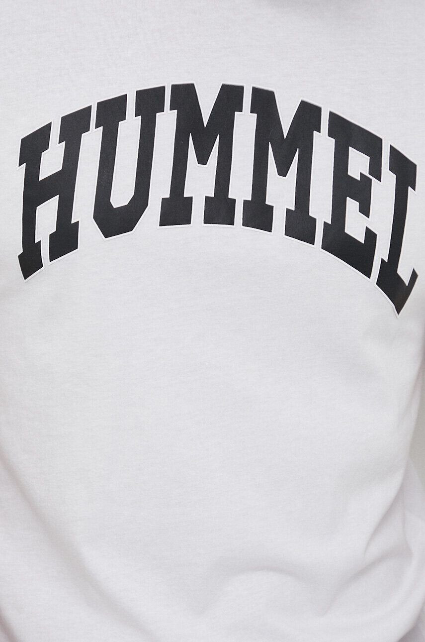 Hummel tricou din bumbac culoarea alb cu imprimeu - Pled.ro