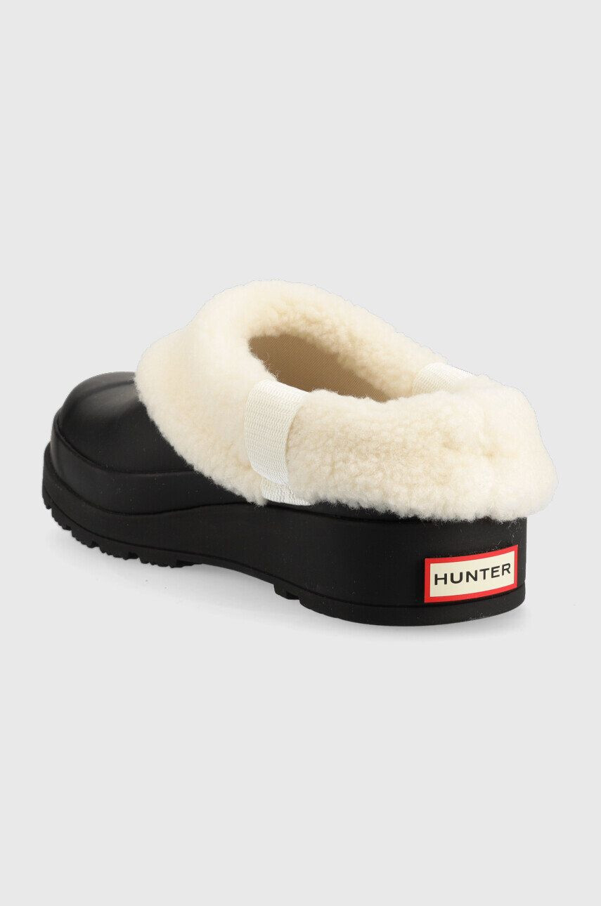 Hunter papuci de casa Play Insulatd Clog culoarea negru - Pled.ro