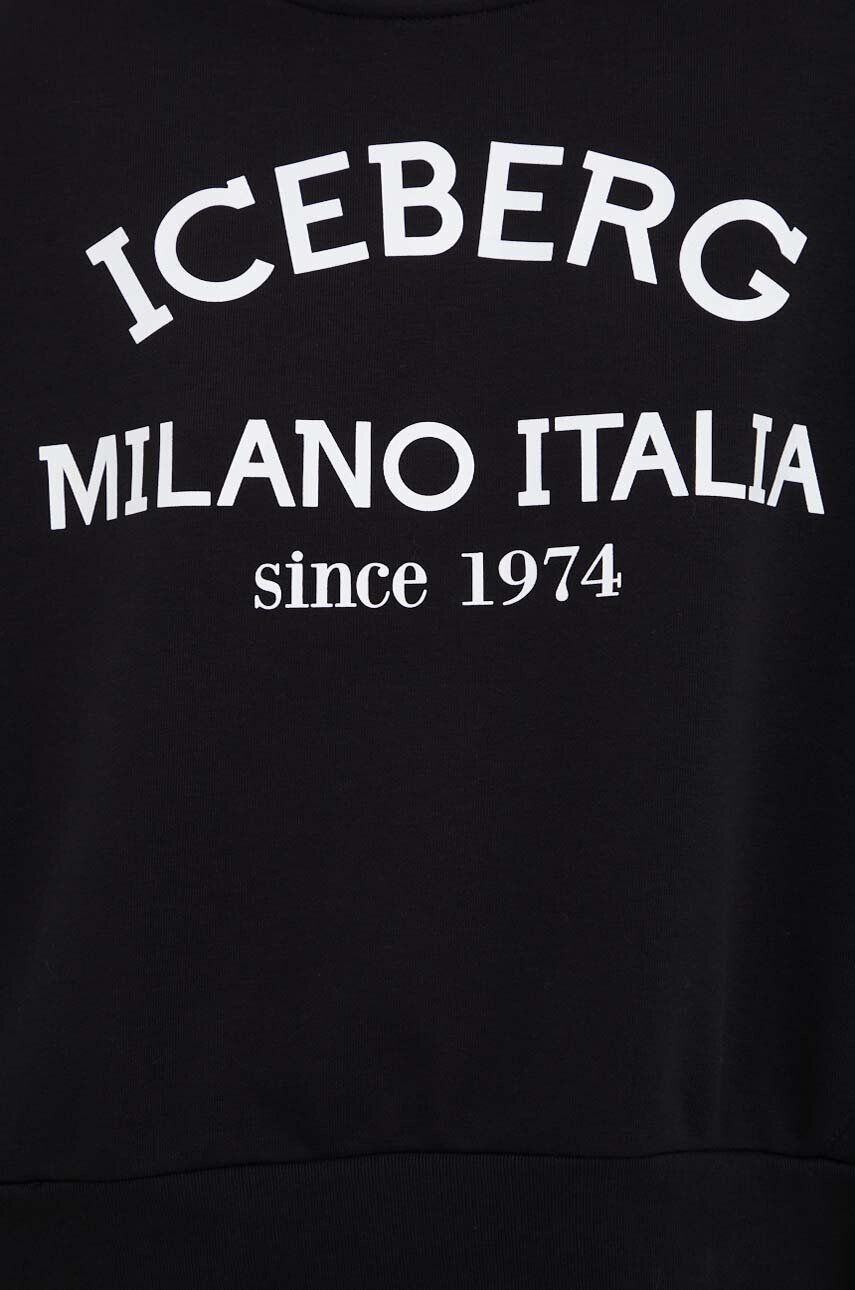 Iceberg bluza femei culoarea negru cu imprimeu - Pled.ro