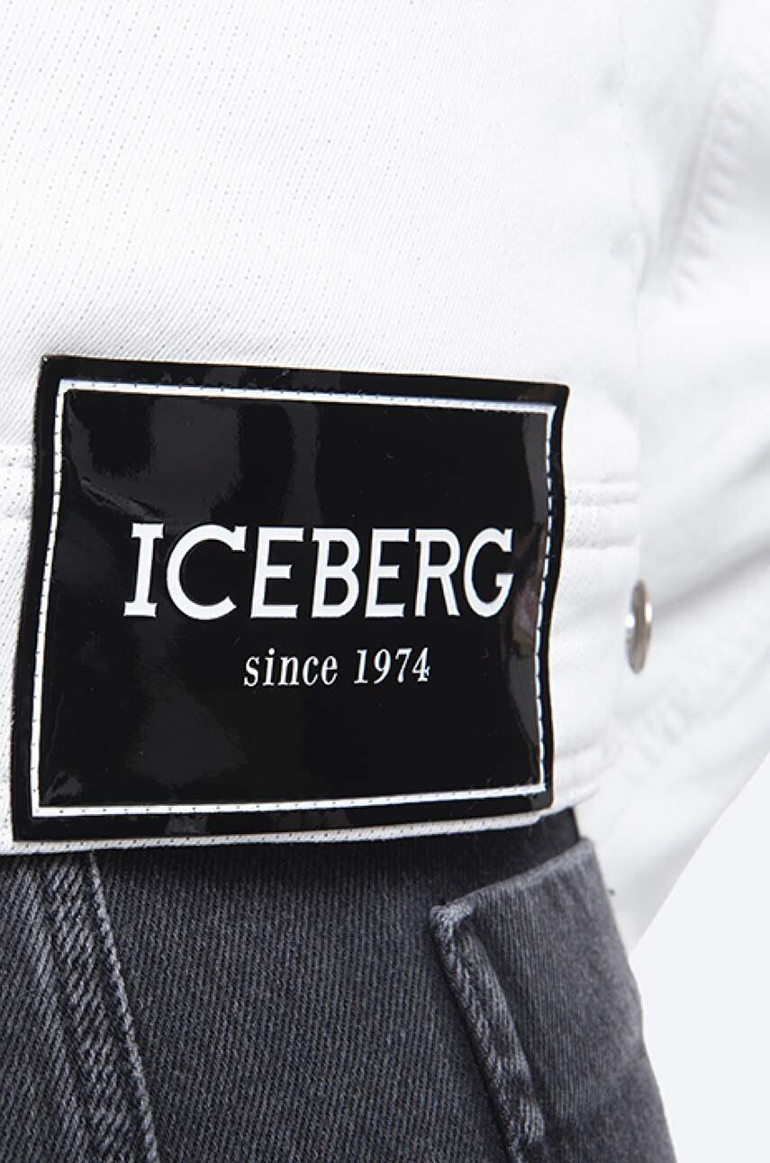 Iceberg geaca jeans femei culoarea alb de tranzitie - Pled.ro