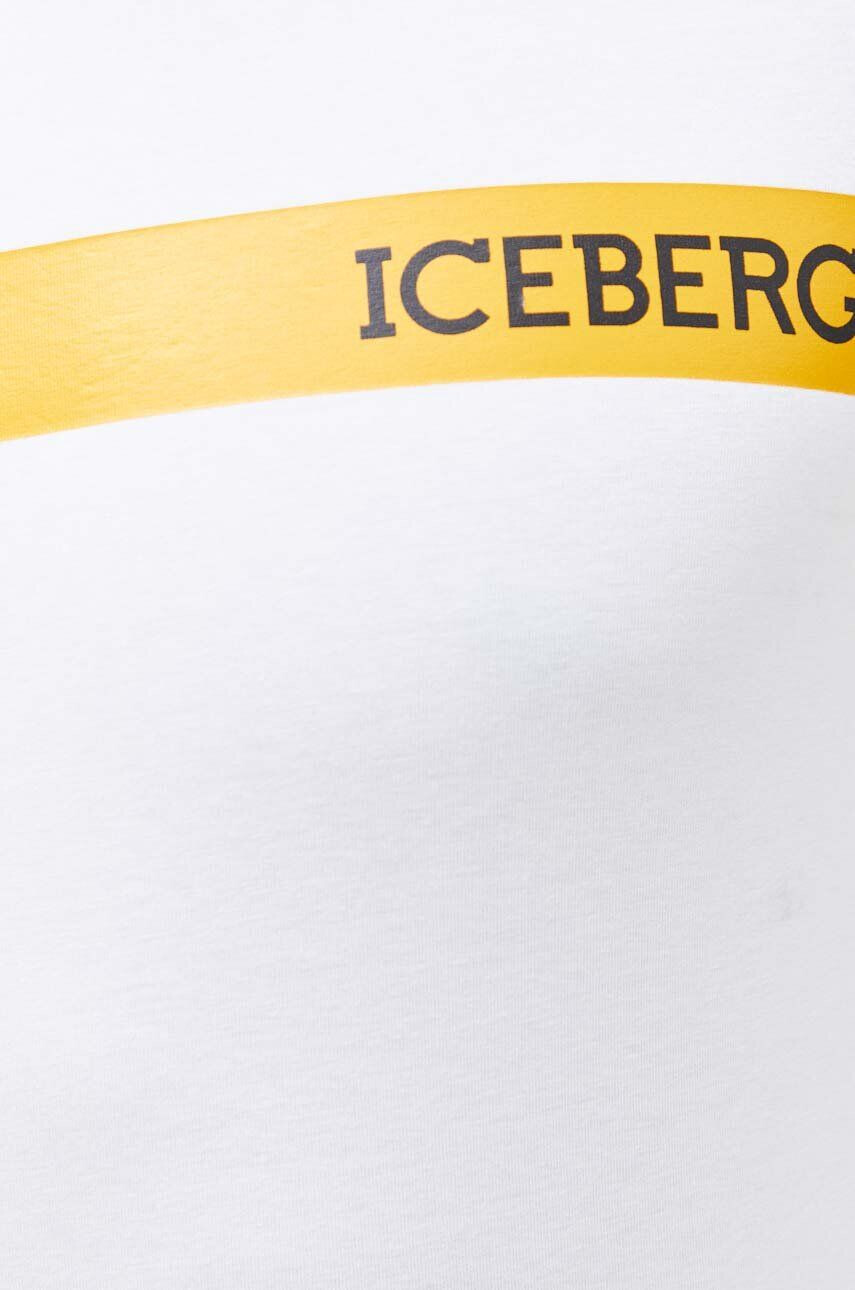 Iceberg tricou barbati culoarea alb cu imprimeu - Pled.ro