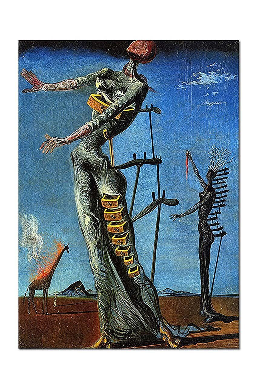 Inne reproducere Salvador Dali Płonąca żyrafa 40x50 cm - Pled.ro