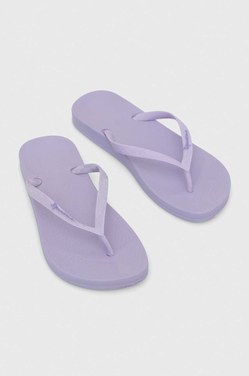 Ipanema slapi ANAT COLORS femei culoarea violet cu toc plat - Pled.ro