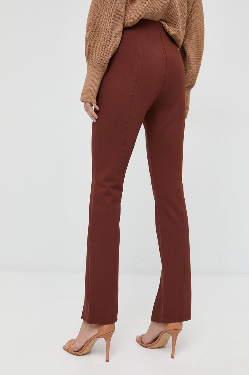 Ivy Oak Ivy & Oak Pantaloni femei culoarea bordo model drept high waist - Pled.ro