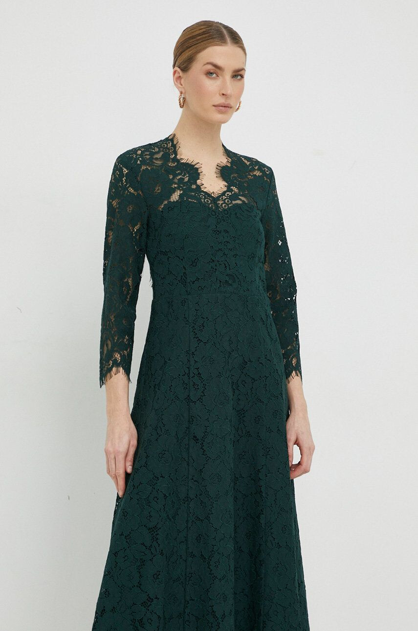 Ivy Oak rochie culoarea verde maxi evazati - Pled.ro