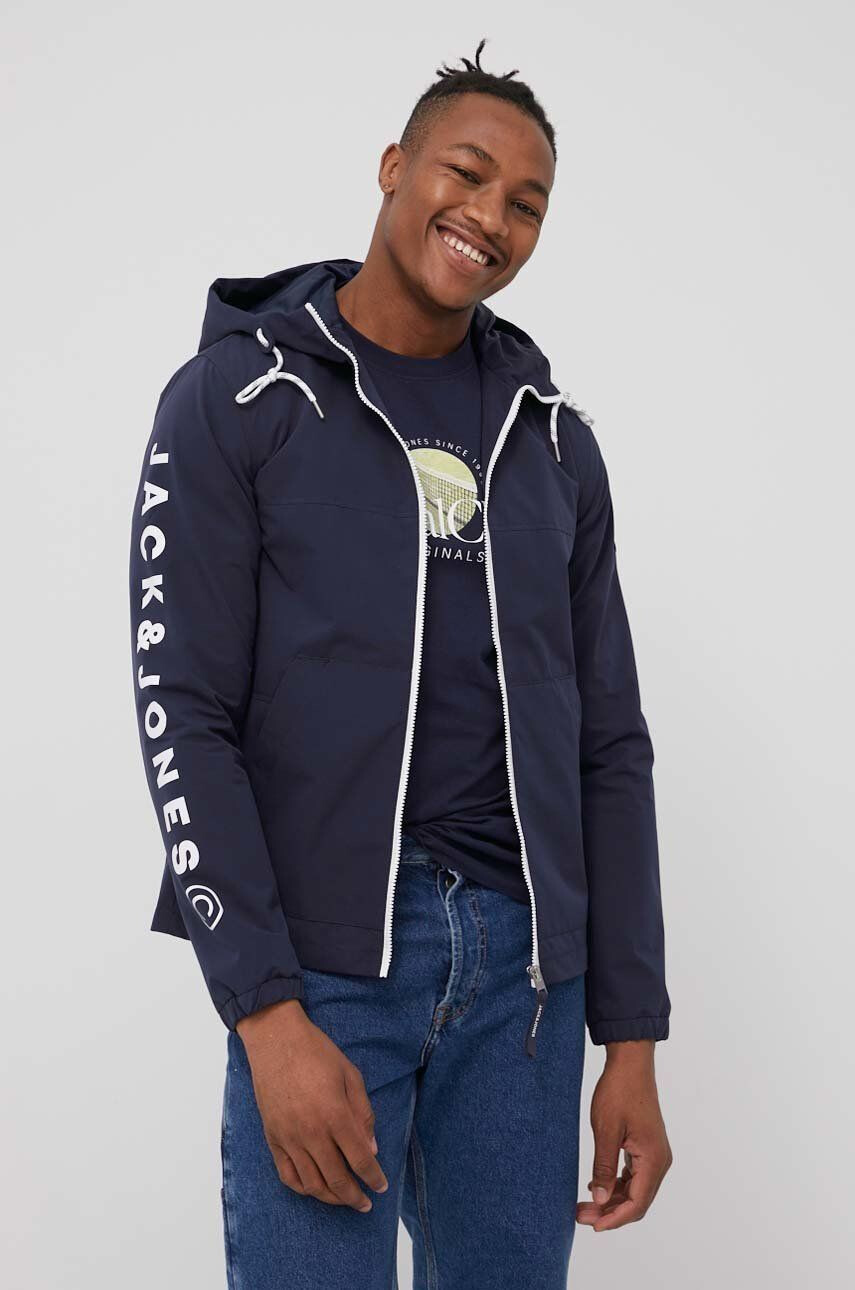 Jack & Jones geaca barbati culoarea albastru marin de tranzitie - Pled.ro