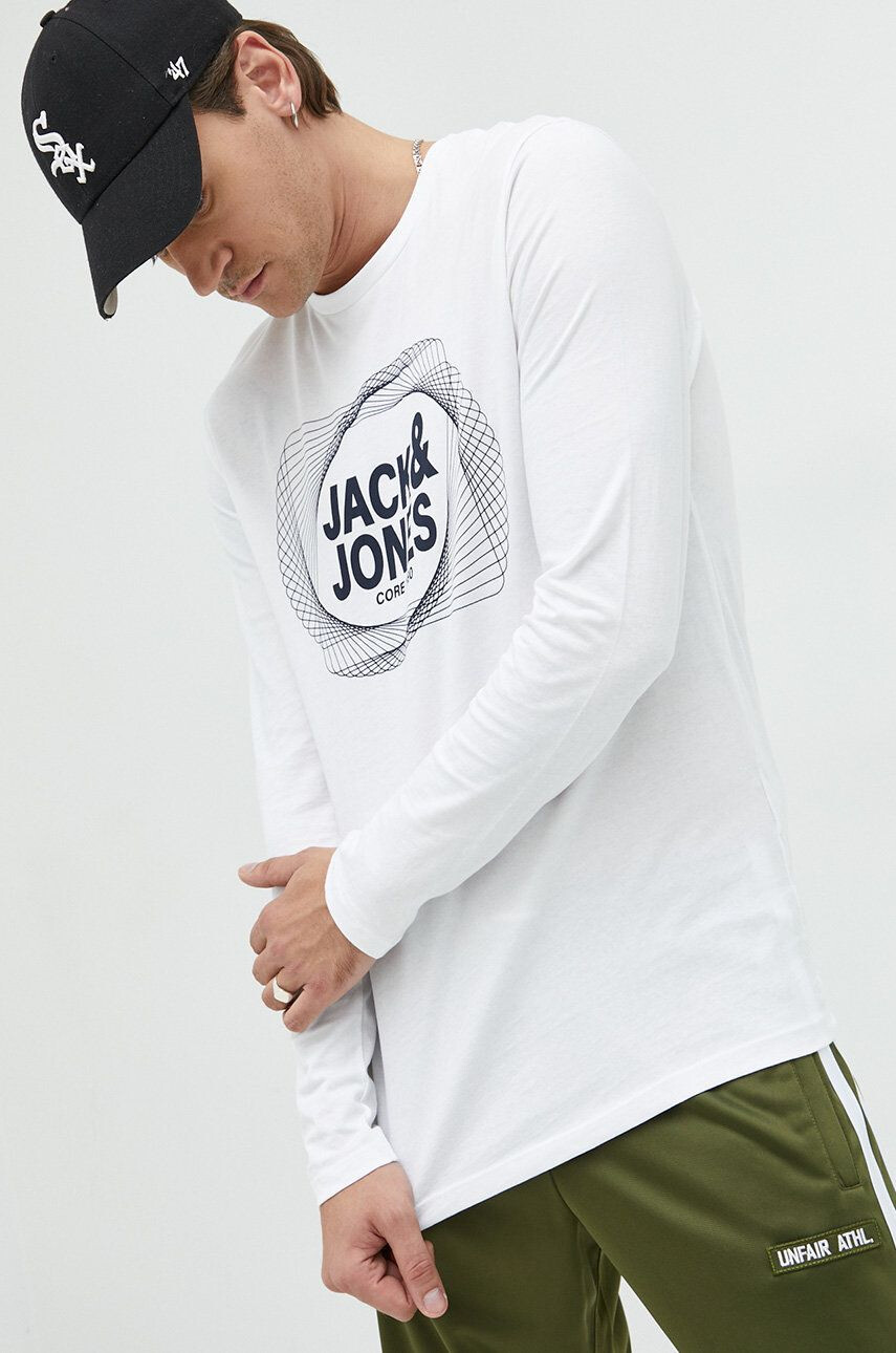 Jack & Jones longsleeve din bumbac JCOLUCA TEE LS CREW NECK FST - Pled.ro