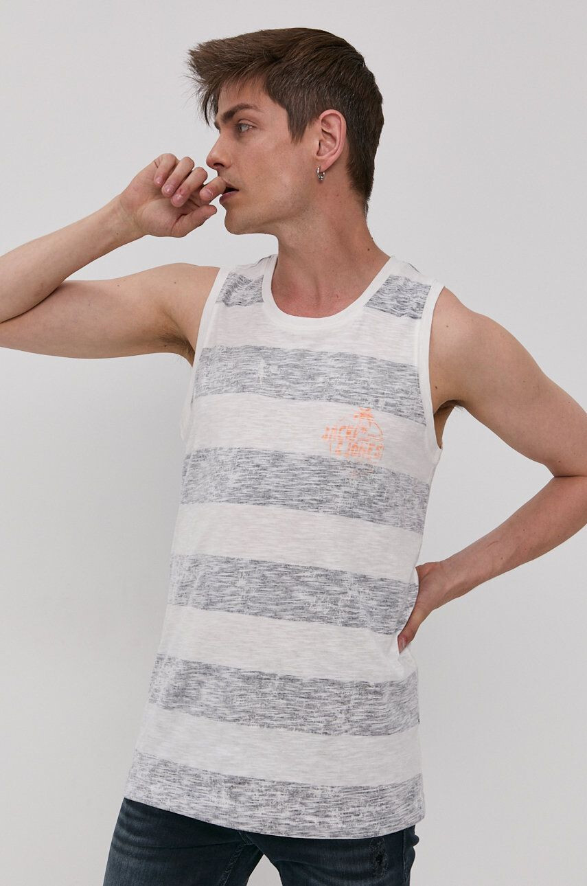 Jack & Jones Tricou bărbați culoarea alb - Pled.ro