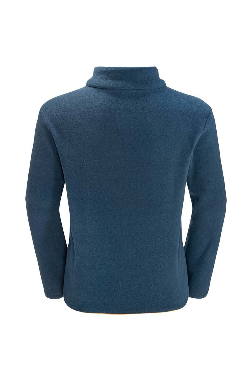 Jack Wolfskin bluza copii VILLI BUTTON FLEECE K culoarea albastru marin cu imprimeu - Pled.ro