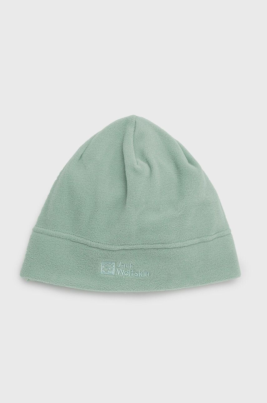 Jack Wolfskin caciula culoarea verde din tesatura neteda - Pled.ro