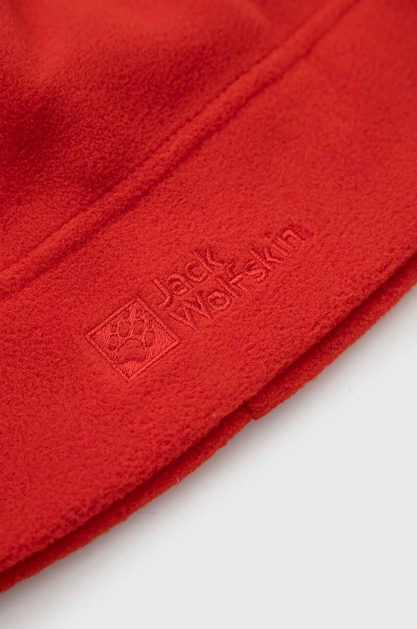 Jack Wolfskin caciula culoarea rosu din tesatura neteda - Pled.ro