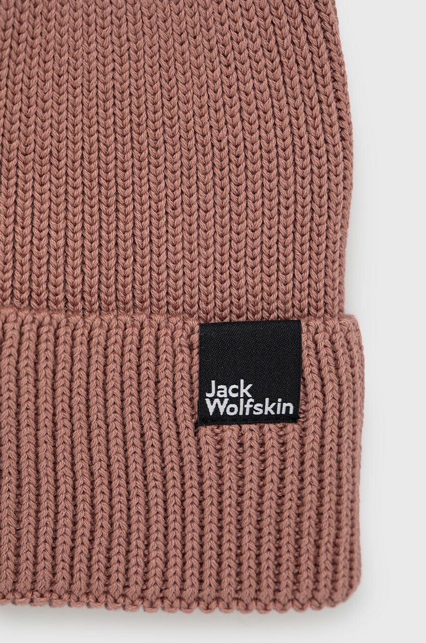 Jack Wolfskin caciula din bumbac culoarea roz bumbac din tesatura neteda - Pled.ro