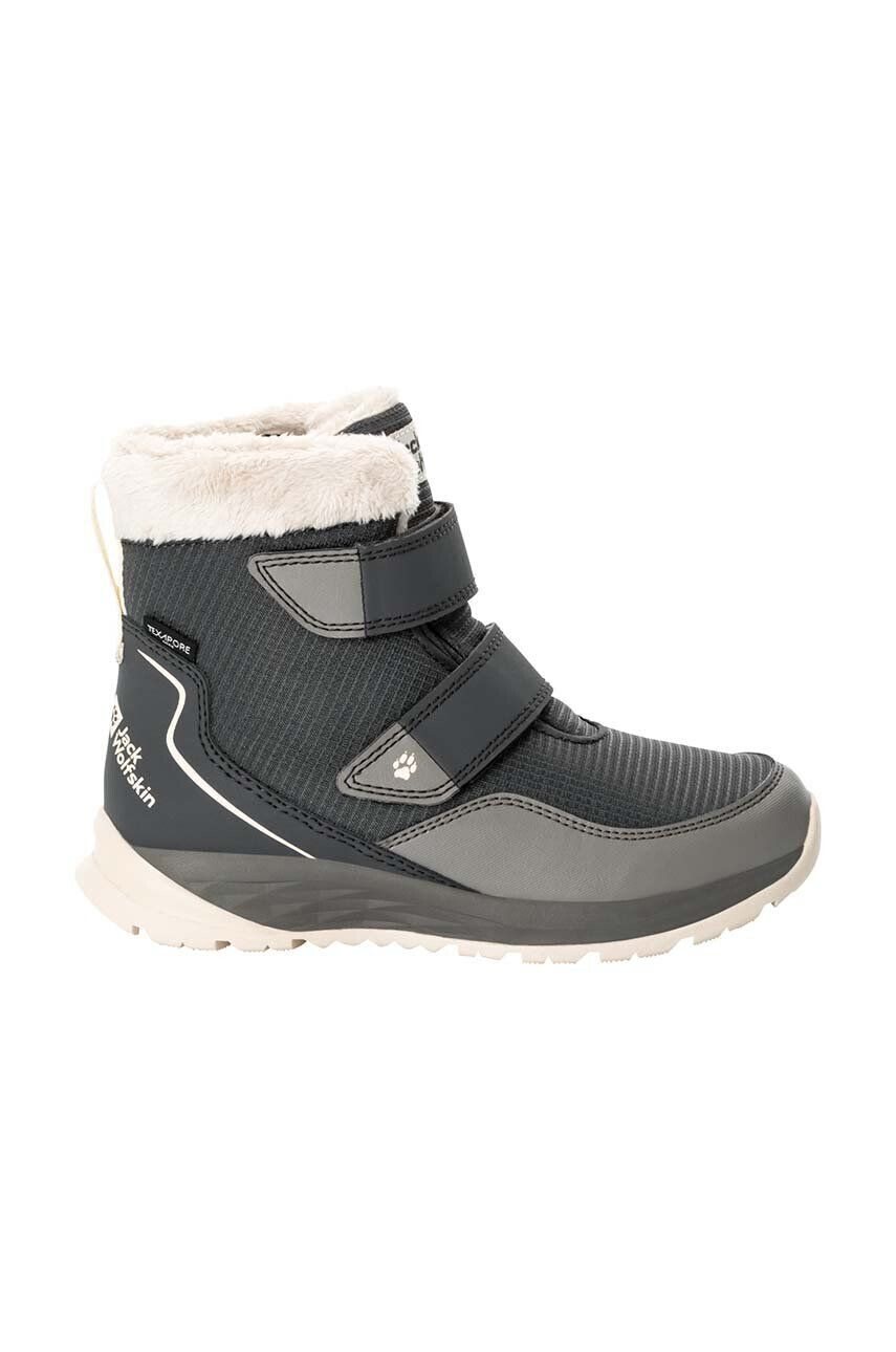 Jack Wolfskin cizme de iarna pentru copii POLAR WOLF TEXAPORE MID VC culoarea gri - Pled.ro