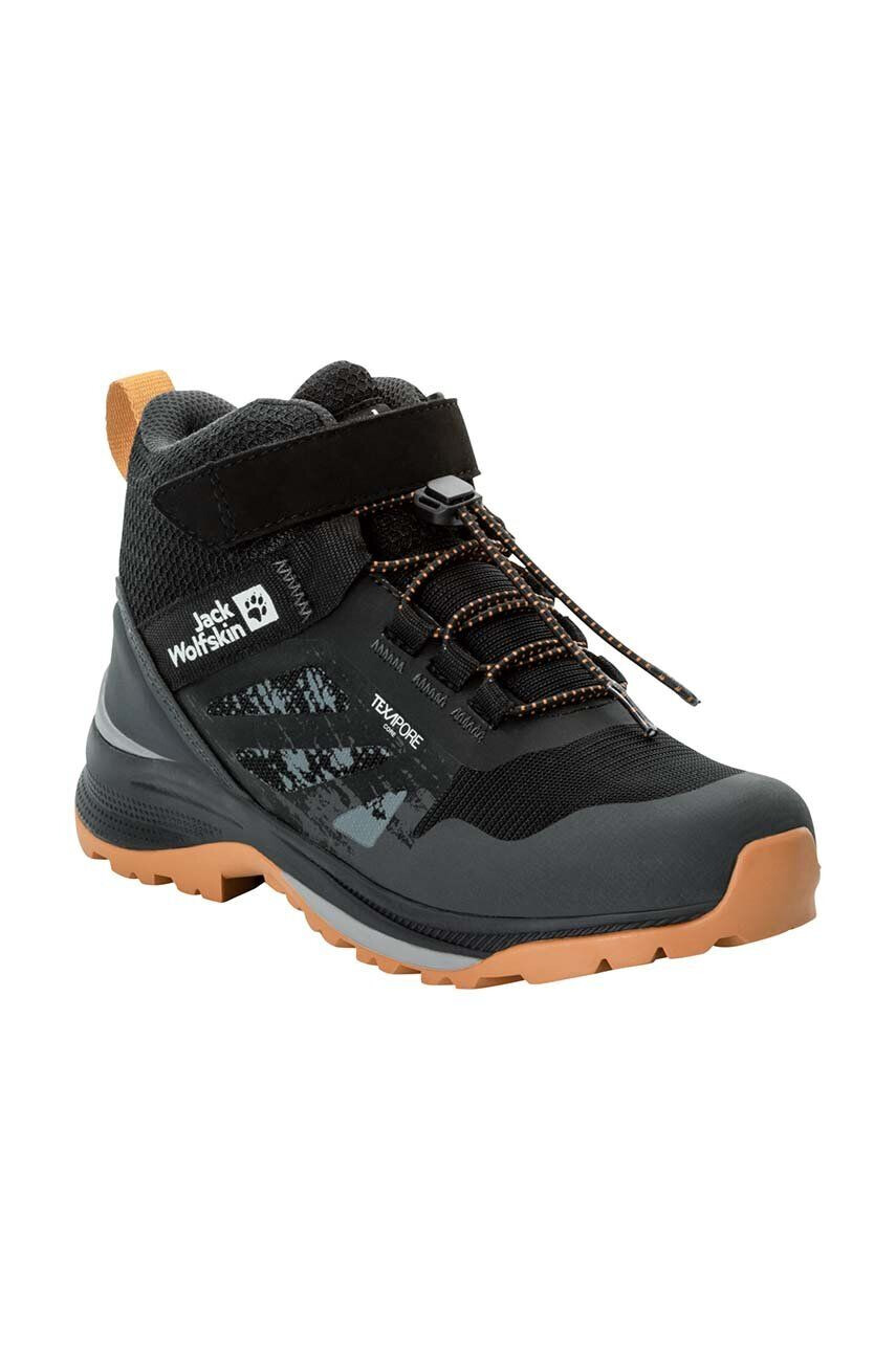 Jack Wolfskin cizme de iarna pentru copii VILLI HIER TEXAPORE MID culoarea negru - Pled.ro