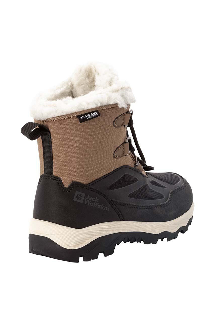 Jack Wolfskin cizme de iarna pentru copii VOJO SHELL XT TEXAPORE MID culoarea maro - Pled.ro