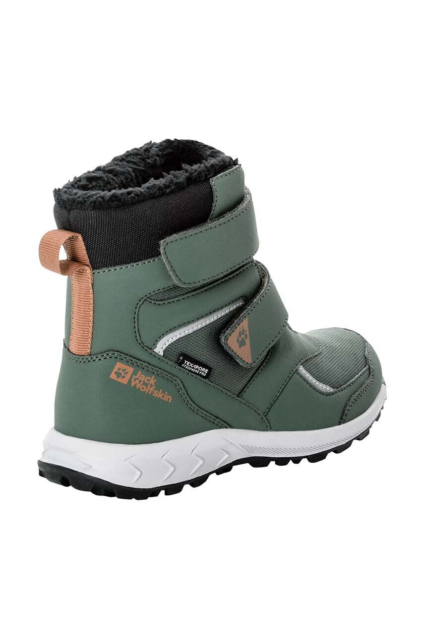 Jack Wolfskin cizme de iarna pentru copii WOODLAND WT TEXAPORE HIGH VC culoarea turcoaz - Pled.ro