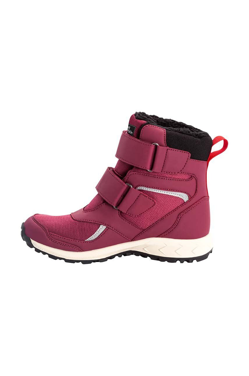 Jack Wolfskin cizme de iarna pentru copii WOODLAND WT TEXAPORE HIGH VC culoarea bordo - Pled.ro