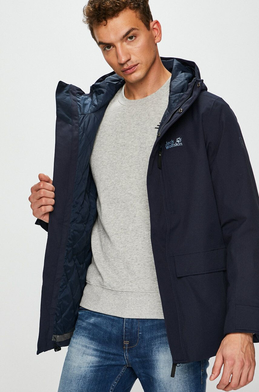 Jack Wolfskin geaca outdoor West Coast culoarea albastru marin - Pled.ro