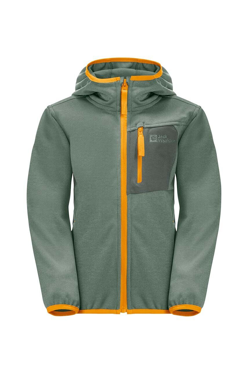 Jack Wolfskin geaca copii ACTIVE JACKET K culoarea verde - Pled.ro