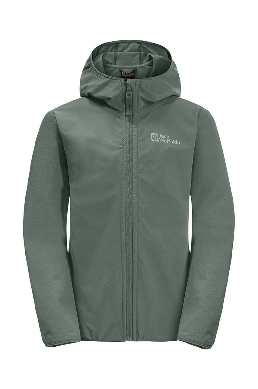 Jack Wolfskin geaca copii SOLYD JACKET K culoarea verde - Pled.ro