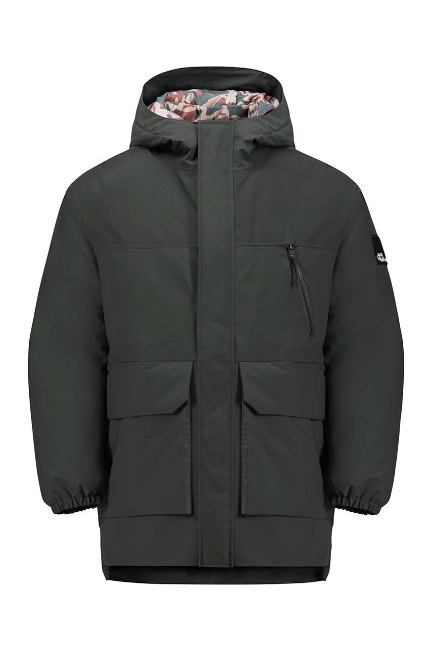 Jack Wolfskin geaca copii TEEN 2L INS culoarea negru - Pled.ro