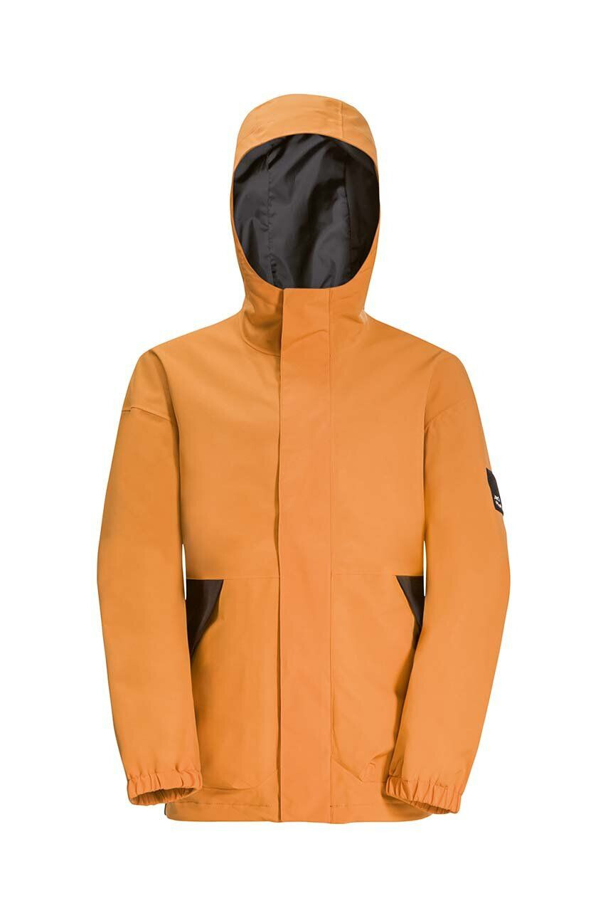 Jack Wolfskin geaca copii TEEN 2L JACKET Y culoarea galben - Pled.ro