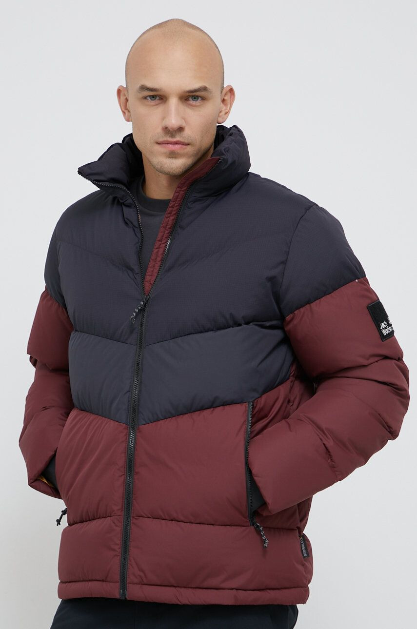 Jack Wolfskin geaca de puf femei culoarea maro de iarna - Pled.ro