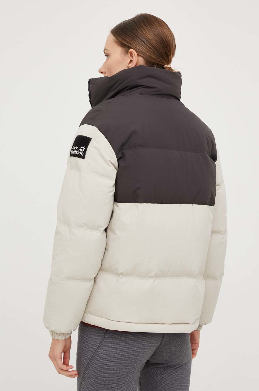 Jack Wolfskin geaca de puf femei culoarea bej de iarna - Pled.ro