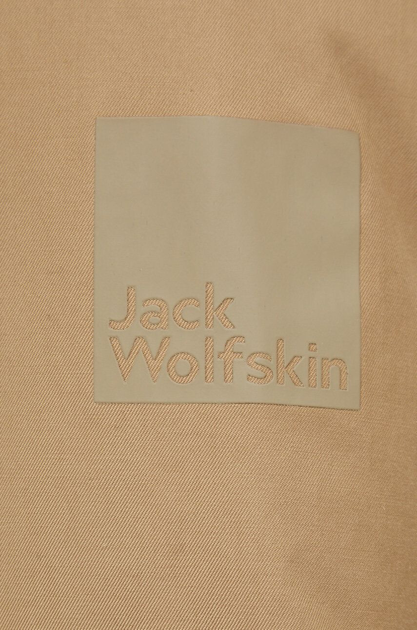 Jack Wolfskin geaca de puf barbati culoarea maro de iarna - Pled.ro